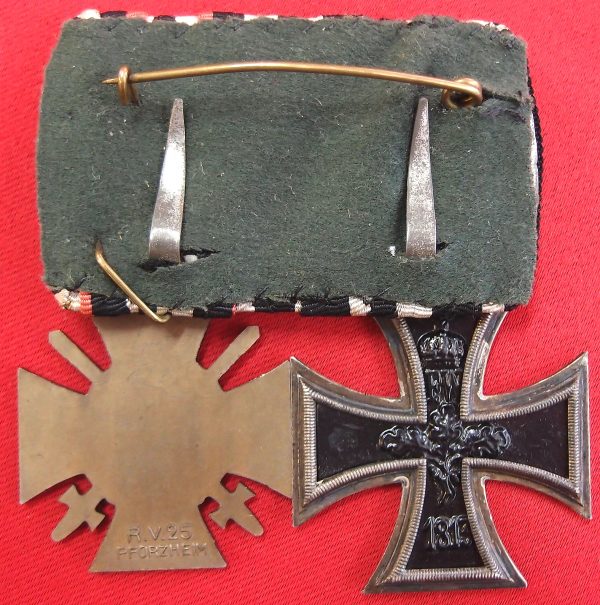 **SOLD** WW1 GERMAN ARMY SERVICE MEDAL BAR WITH IRON CROSS - Image 3