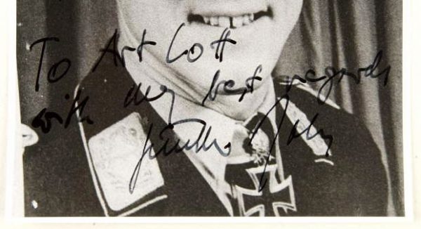 NAZI GUNTHER RALL, LUFTWAFFE ACE, KNIGHT`S CROSS AUTOGRAPH - Image 2