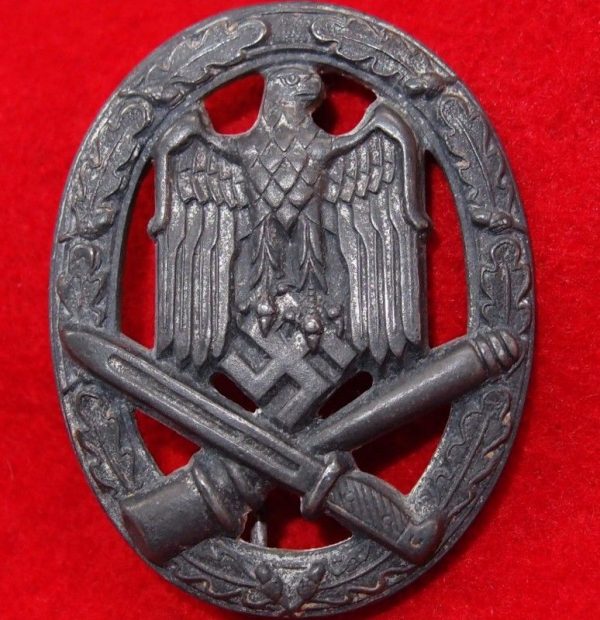 WW2 GERMAN NAZI GENERAL ASSAULT BADGE IN SILVER