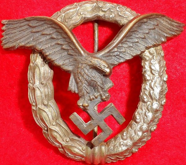 WW2 GERMAN LUFTWAFFE PILOT BADGE GWL - Image 3