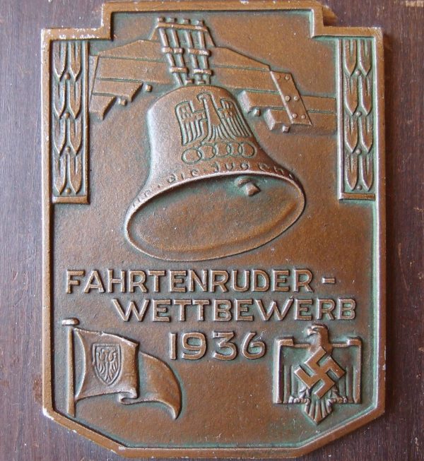 German Sports Association Award Plaque for 1936 Olympics