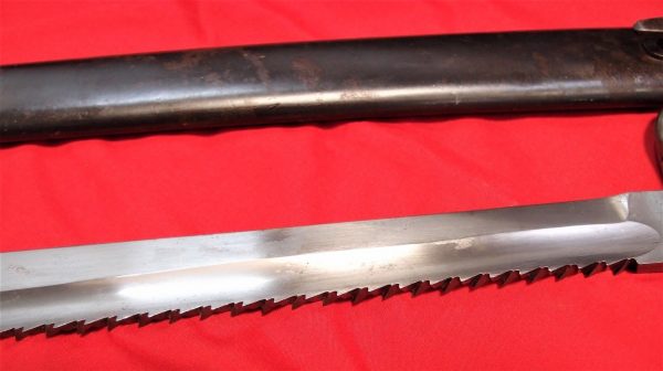 WW1 GERMAN ARMY 98.05 SAWBACK BUTCHER BAYONET SWORD BY E & F HORSTER SOLINGEN - Image 4