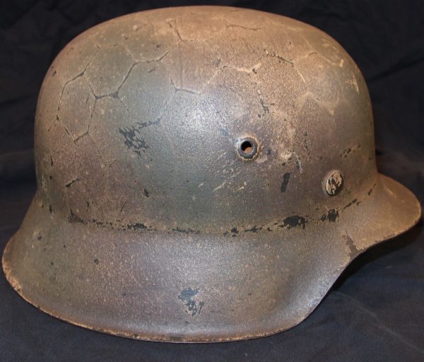 WW2 GERMAN ARMY M42 CHICKEN WIRE CAMOUFLAGE STEEL HELMET - Image 3