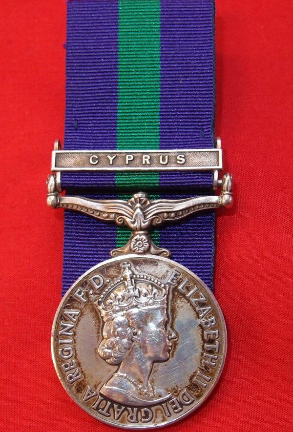 BRITISH 1918-1962 GENERAL SERVICE MEDAL FOR CYPRUS - Image 2