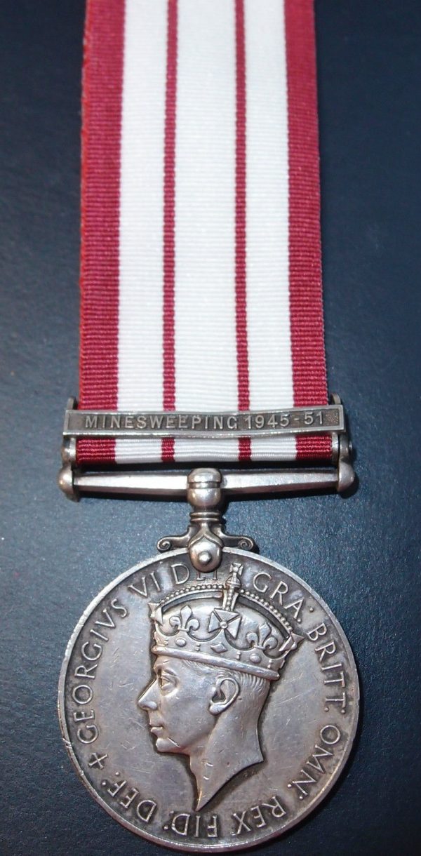 BRITISH 1915-1962 NAVAL GENERAL SERVICE MEDAL MINESWEEPING 1945-51 - Image 2