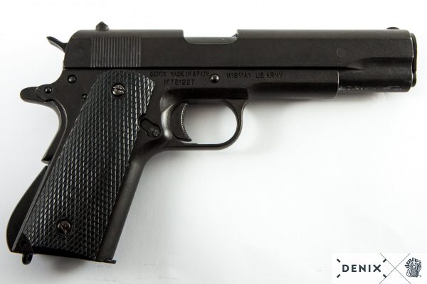 REPLICA M1911 US COLT HAND GUN PISTOL DENIX - BLACK STRIP DOWN TYPE - Image 2