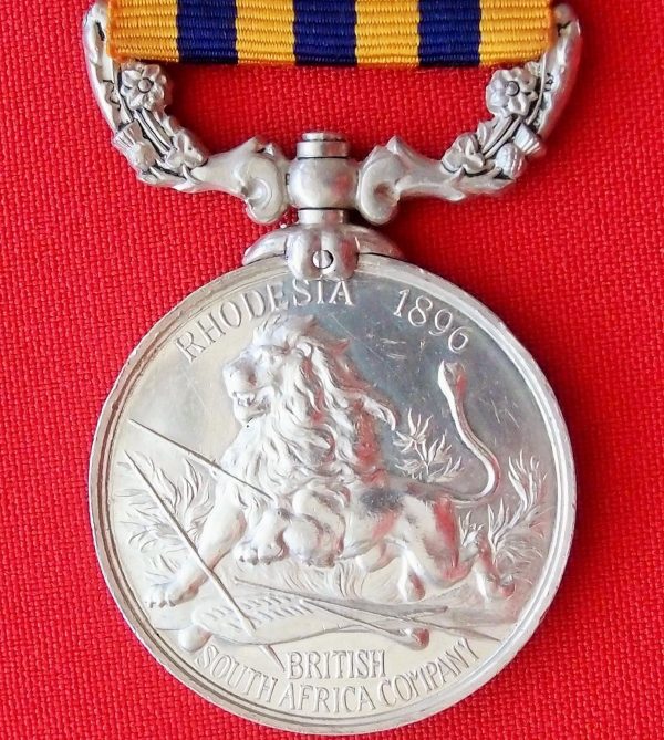 VINTAGE RARE BRITISH SOUTH AFRICA COMPANY CAMPAIGN MEDAL RHODESIA BELINGWE MINT