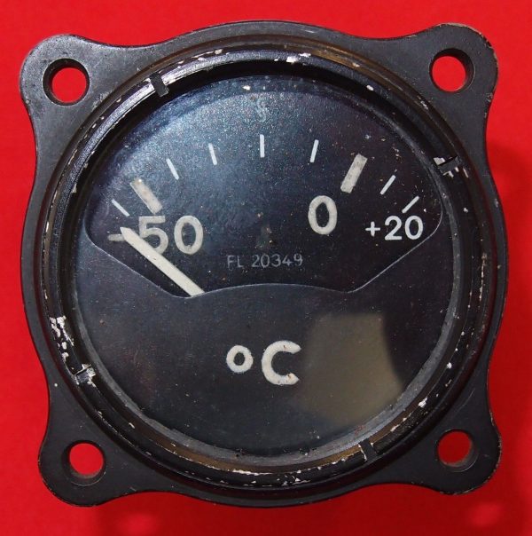 WW2 GERMAN LUFTWAFFE FIGHTER AIRCRAFT AIR TEMPERATURE GUAGE