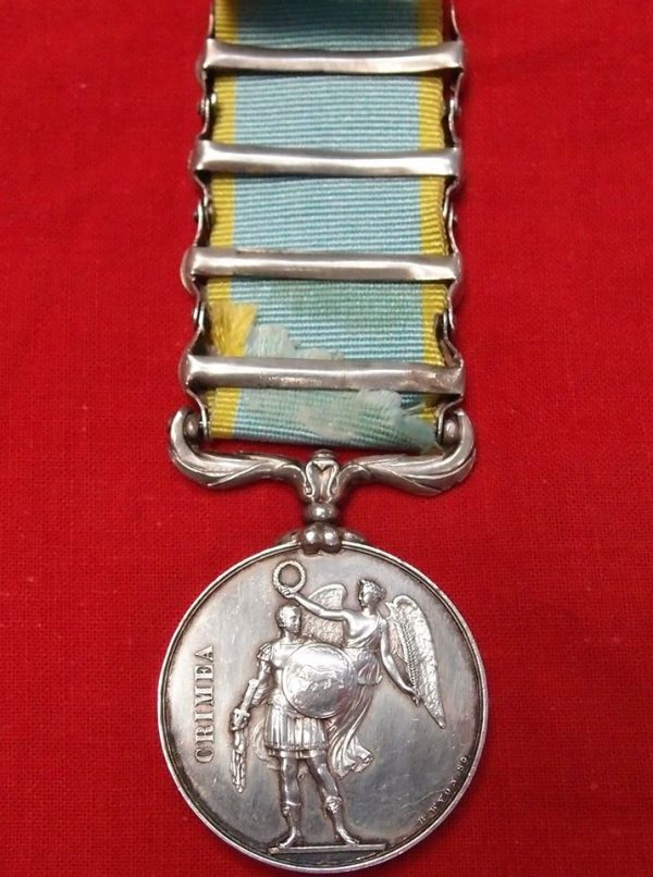 VINTAGE CRIMEA WAR 4 BAR CAMPAIGN MEDAL KILLED IN ACTION INKERMAN 1854 20TH REGVINTAGE CRIMEA WAR 4 BAR CAMPAIGN MEDAL KILLED IN ACTION INKERMAN 1854 20TH REG - Image 5