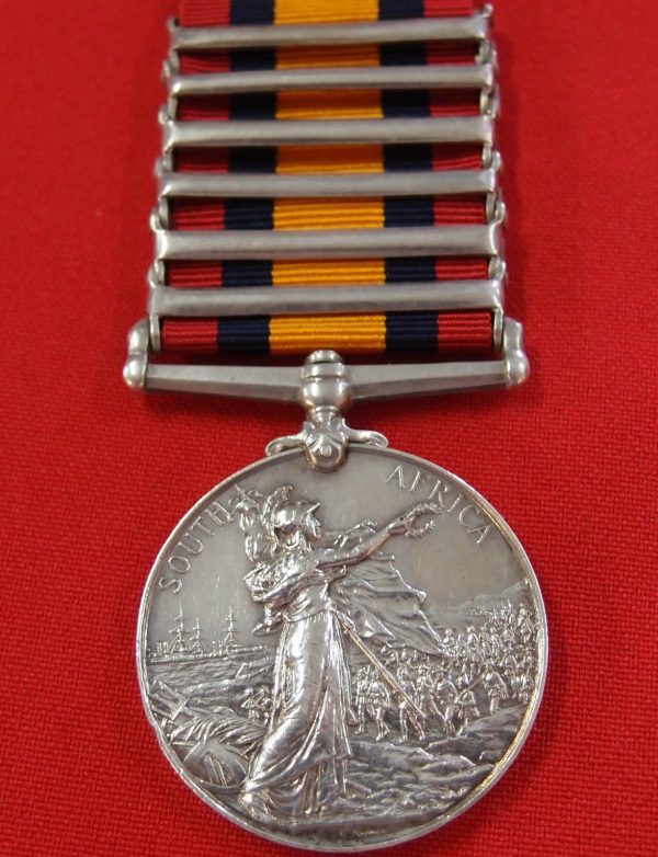 **SOLD** BRITISH QUEEN’S SOUTH AFRICA BOER WAR SERVICE MEDAL TO W ...