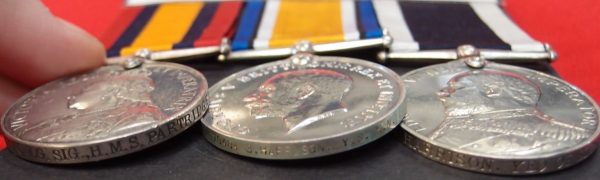 **SOLD** BOER WAR & FIRST WORLD WAR LONG SERVICE MEDALS ROYAL NAVY HMS PARTRIDGE WW1 - Image 2