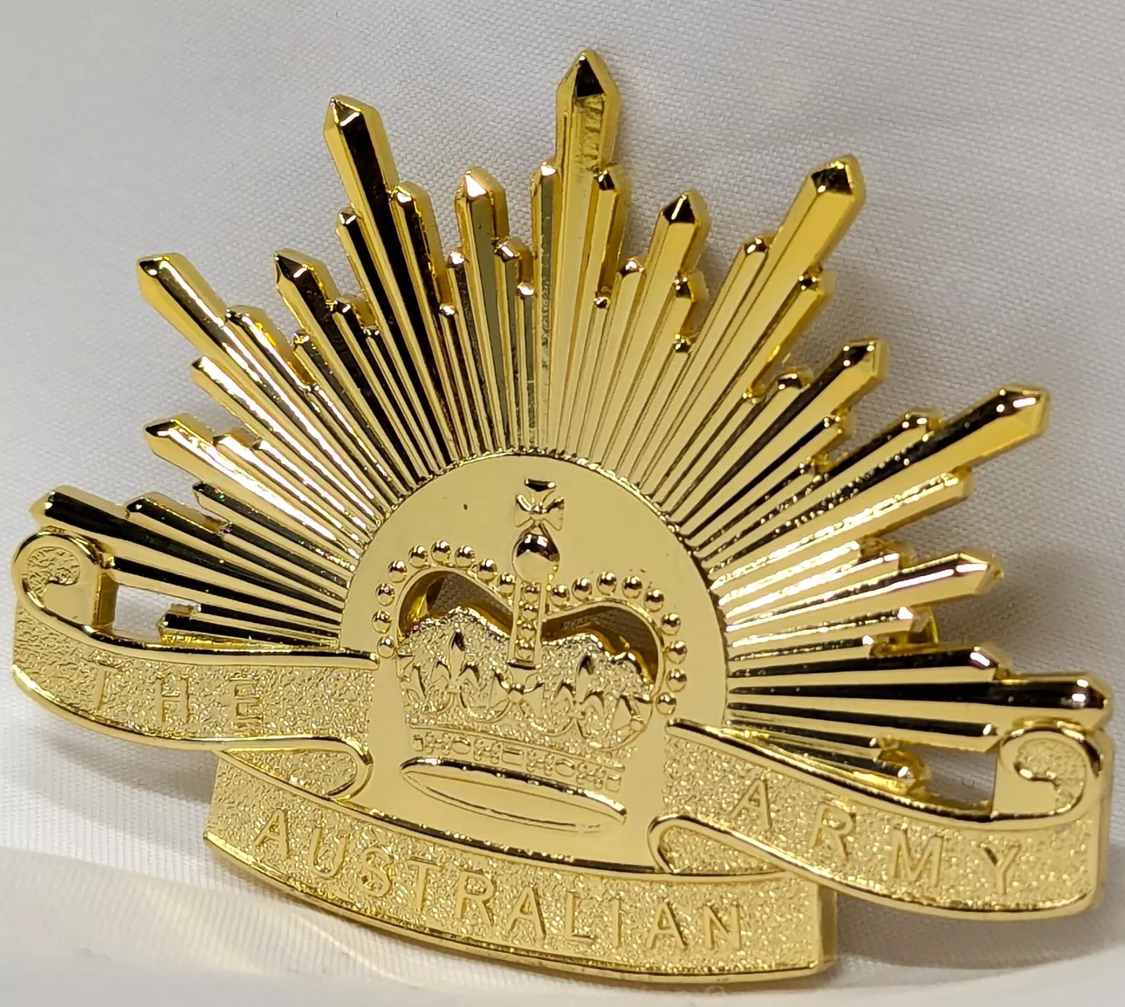 *IRAQ EAST TIMOR AFGHANISTAN WAR AUSTRALIAN ARMY RISING SUN UNIFORM CAP BADGE - Image 3
