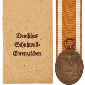 WW2 GERMAN WEST WALL MEDAL IN AWARD ENVELOPE WITH RIBBON