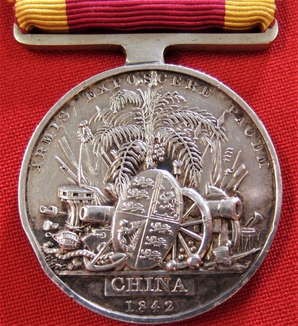 **SOLD** BRITISH 1842 CHINA OPIUM WAR CAMPAIGN MEDAL 98TH REGIMENT FOOT