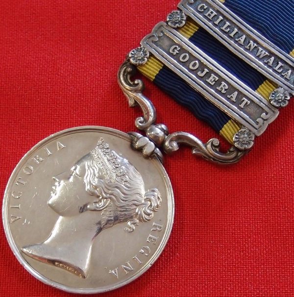 BRITISH ARMY PUNJAB MEDAL 61ST REGIMENT FOOT SOUTH GLOUCESTERSHIRE REGIMENT