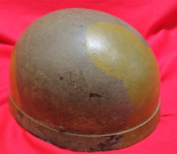 RARE WW2 BRITISH ARMY 1ST PATTERN PARATROOPER'S UNIFORM HELMET CAMOUFLAGED 1942 - Image 3