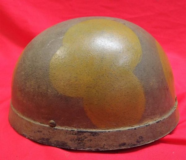 RARE WW2 BRITISH ARMY 1ST PATTERN PARATROOPER'S UNIFORM HELMET CAMOUFLAGED 1942