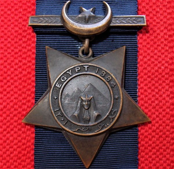 **SOLD** BRITISH ARMY 1884 KHEDIVE'S STAR MEDAL - EGYPTIAN CAMPAIGN