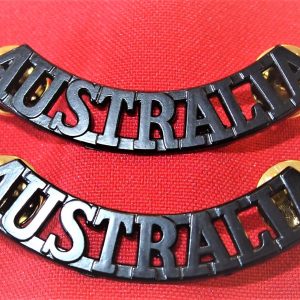 BLACK WW1 WW2 KOREAN WAR AUSTRALIAN ARMY AUSTRALIA SHOULDER BADGES ANZAC REPLICA