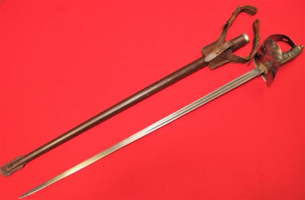 **SOLD** NAMED WW1 BRITISH ARMY 1897 PATTERN INFANTRY OFFICERS SWORD WITH SCABBARD - Image 2