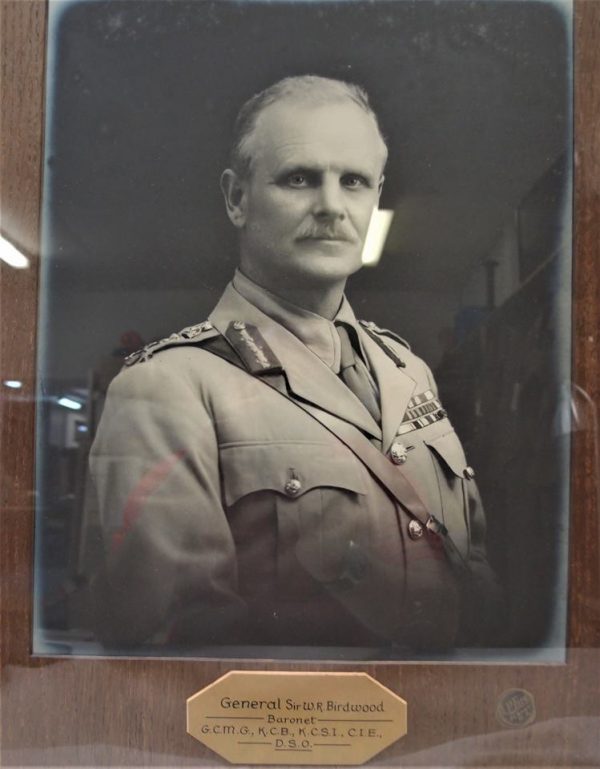 **SOLD** PERIOD WOOD FRAMED PHOTO OF ANZAC COMMANDER GENERAL SIR WILLIAM BIRDWOOD