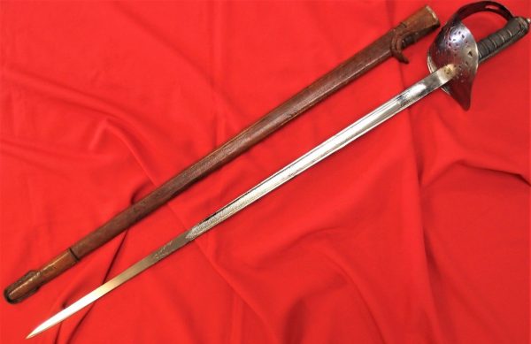 **SOLD** WW1 BRITISH AUSTRALIAN ARMY 1897 PATTERN INFANTRY OFFICERS SWORD WITH SCABBARD - Image 12