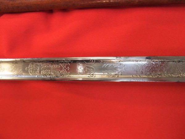 **SOLD** WW1 BRITISH AUSTRALIAN ARMY 1897 PATTERN INFANTRY OFFICERS SWORD WITH SCABBARD - Image 9