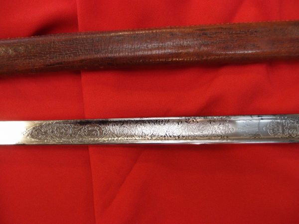 **SOLD** WW1 BRITISH AUSTRALIAN ARMY 1897 PATTERN INFANTRY OFFICERS SWORD WITH SCABBARD - Image 7