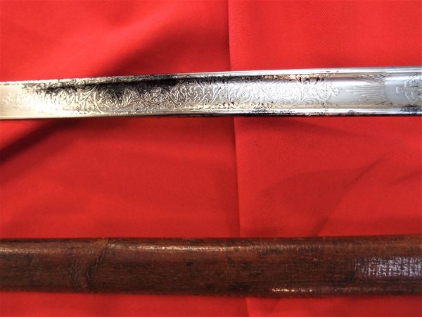 **SOLD** WW1 BRITISH AUSTRALIAN ARMY 1897 PATTERN INFANTRY OFFICERS SWORD WITH SCABBARD - Image 4