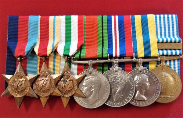 **SOLD** WW2 & KOREAN WAR BRITISH ARMY MEDAL GROUP OF 7 TO ROYAL ARTILLERY