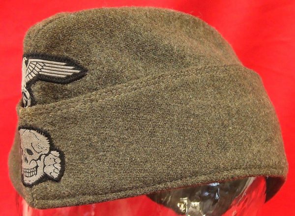 WW2 GERMAN SS ENLISTED MANS M40 OVERSEAS SIDE CAP - Image 3