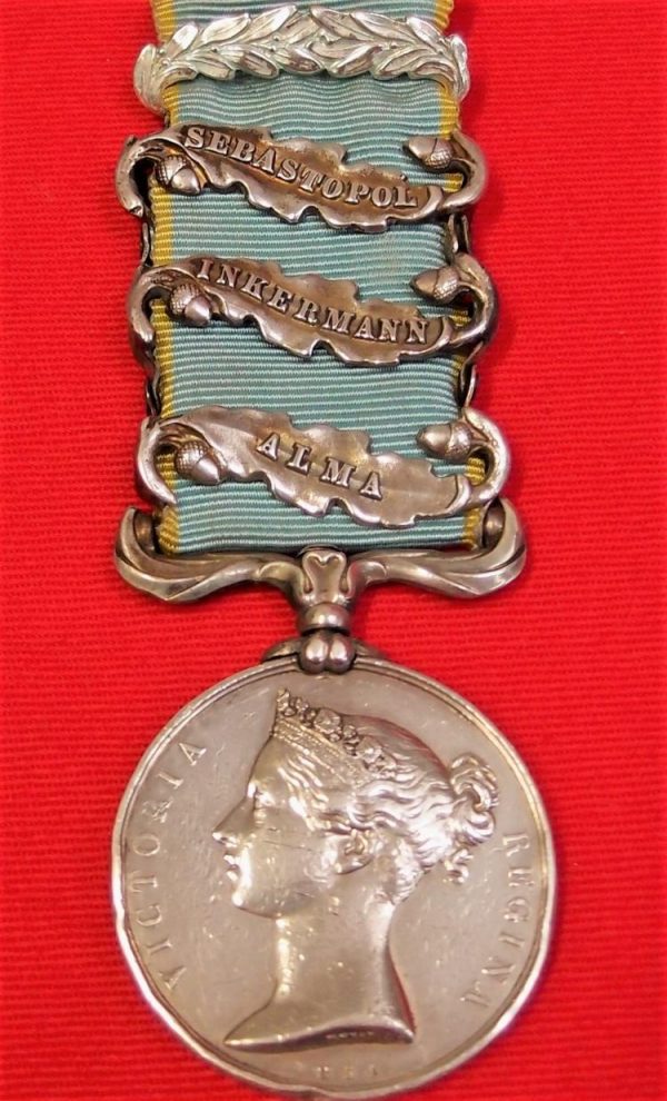 **SOLD** Crimea War Medal 1854-56, with 3 campaign bars