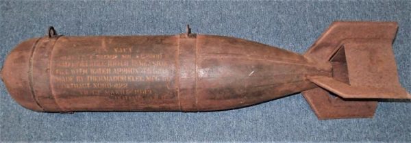 **SOLD** WW2 US Navy 100 LB Aerial Bomb. Outer bomb canister.