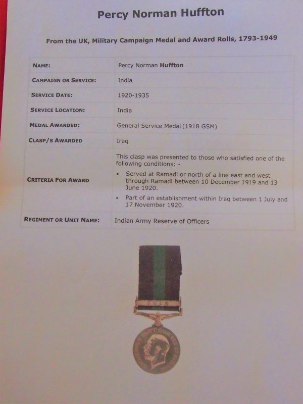 **SOLD** OFFICER'S WW1 & POST WAR IRAQ CAMPAIGN MEDAL PAIR & PAPERS - Image 10