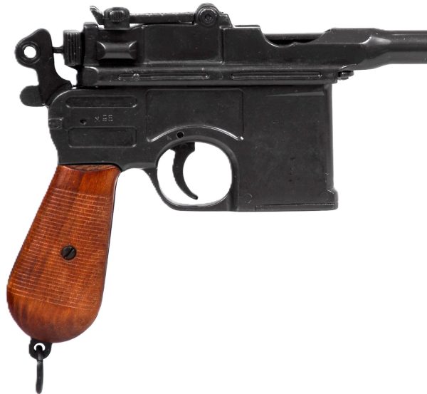 REPLICA DENIX WW1 WW2 MAUSER MODEL 1896 C96 PISTOL M-1024 Wood