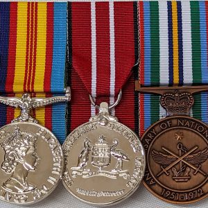 REPLICA AUSTRALIAN VIETNAM WAR SET OF 5 COURT MOUNTED MEDALS