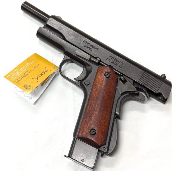 REPLICA M1911 US COLT HAND GUN PISTOL DENIX - STRIP DOWN TYPE WOODEN GRIPS - Image 2