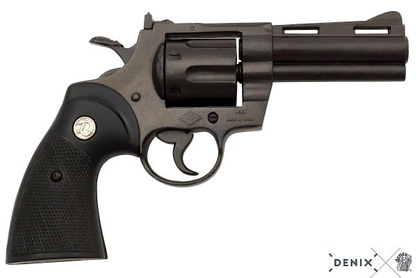 DENIX REPLICA GUN COLT PYTHON 357 MAGNUM REVOLVER PISTOL 4 INCH MODEL - Image 2