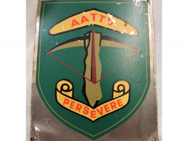 Vietnam War era Australian Army Training Team Vietnam vehicle unit I.D. plate