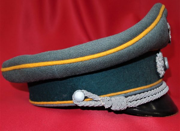 WW2 GERMANY ARMY CAVALRY OFFICER PEAKED CAP HAT - Image 3