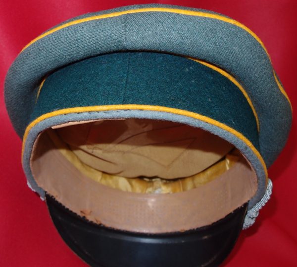 WW2 GERMANY ARMY CAVALRY OFFICER PEAKED CAP HAT - Image 4