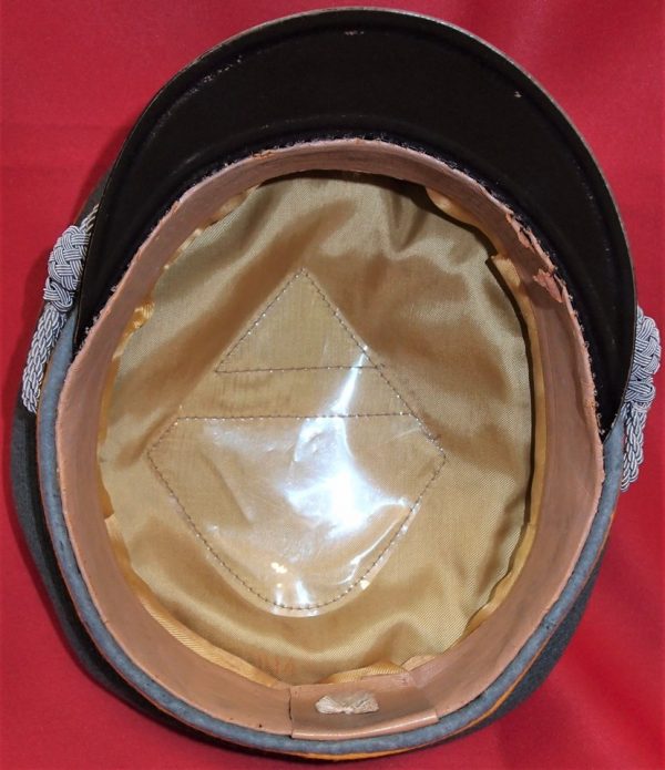 WW2 GERMANY ARMY CAVALRY OFFICER PEAKED CAP HAT - Image 7