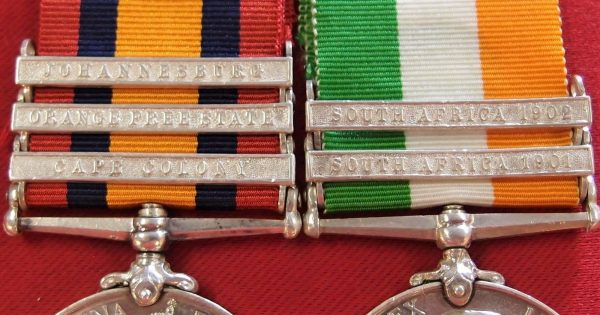 BRITISH QUEENS/KINGS SOUTH AFRICA BOER WAR SERVICE MEDALS 4259 TEMPLE SCOTTISH - Image 3