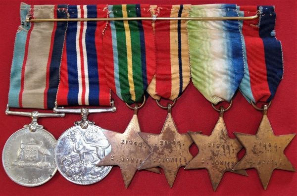 NAMED WW2 WAR MEDALS ROYAL AUSTRALIAN NAVY H.M.A.S. AUSTRALIA DAVIES RAN - Image 3