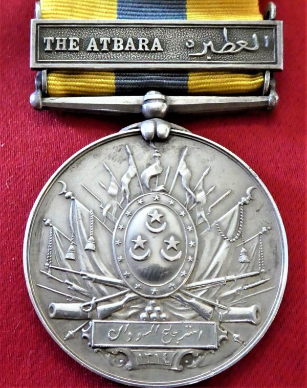 BRITISH EGYPTIAN ARMY KHEDIVES SUDAN MEDAL ATBARA BAR NORTHUMBERLAND FUSILIERS