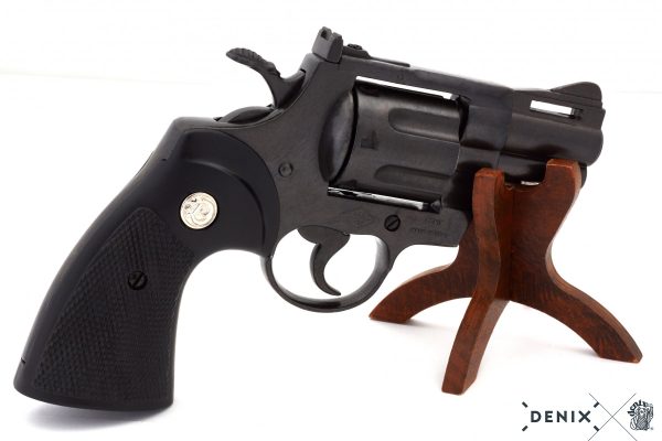 DENIX REPLICA GUN COLT PYTHON SNUB NOSE 357 MAGNUM REVOLVER PISTOL 2 INCH MODEL - Image 2