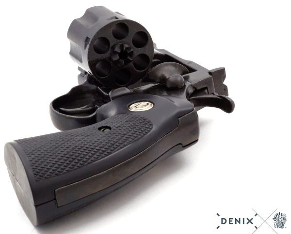 DENIX REPLICA GUN COLT PYTHON SNUB NOSE 357 MAGNUM REVOLVER PISTOL 2 INCH MODEL - Image 6