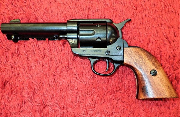 DENIX REPLICA GUN 1873 QUICK DRAW COLT PEACE MAKER REVOLVER PISTOL IN BLACK - Image 2