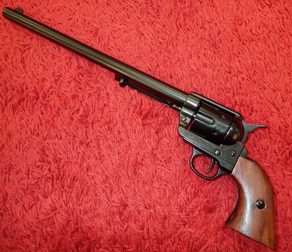 REPLICA DENIX .45 CALIBRE COLT PEACEMAKER REVOLVER PISTOL LONG BARREL IN BLACK - Image 4