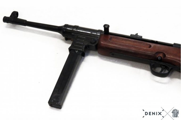 WW2 GERMAN MP41 SEMI AUTOMATIC MACHINE PISTOL GUN WITH WOODEN STOCK BY DENIX - Image 3